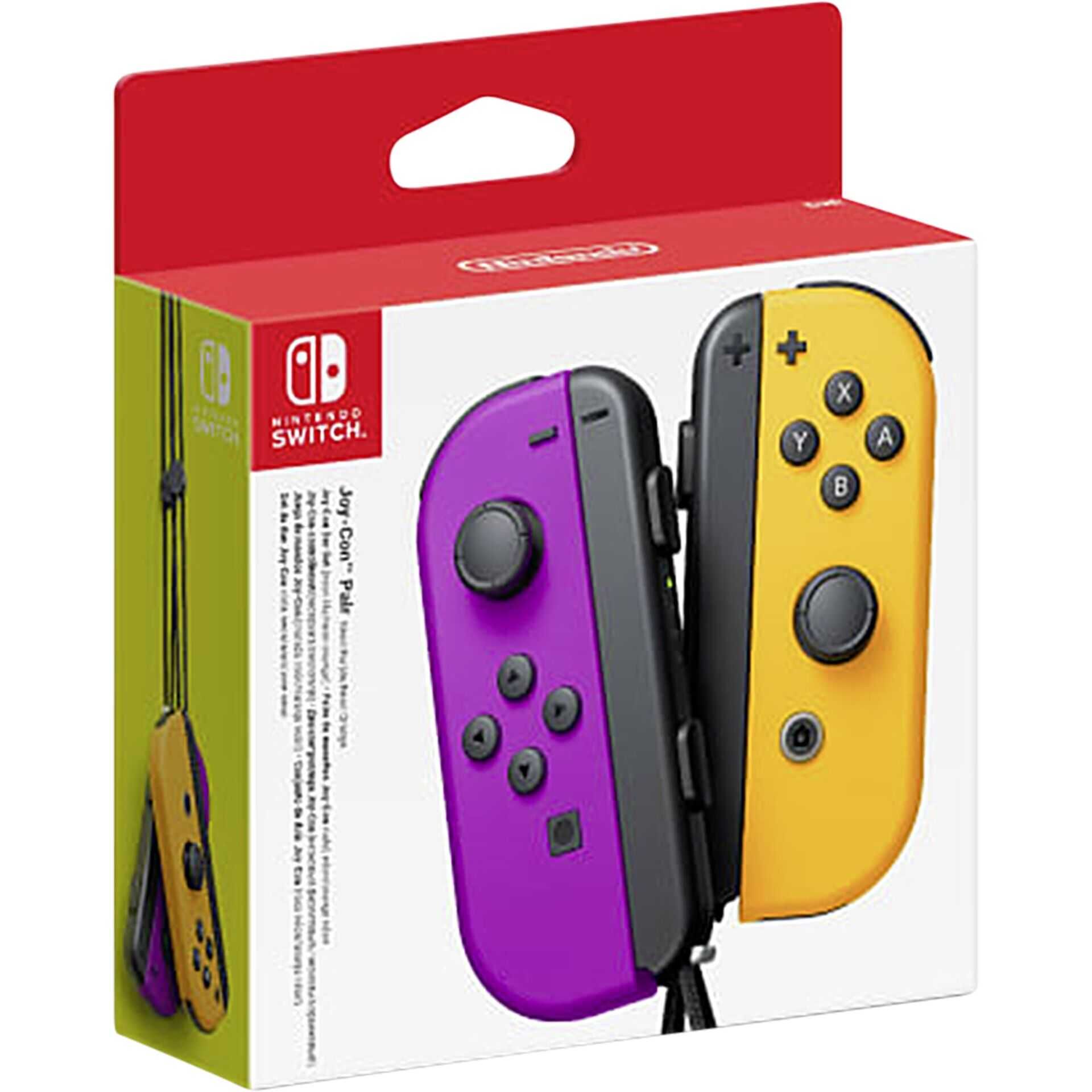 NINTENDO Joy-Con (L)/(R) - Game Pad - kabellos - Neon Orange, Neon-Purpur (Packung mit 2) - für Nintendo Switch