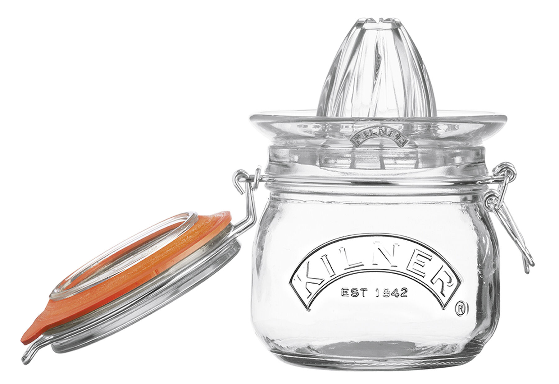 KILNER Orangenpresse aus Glas mit Drahtbügelglas 0,5l