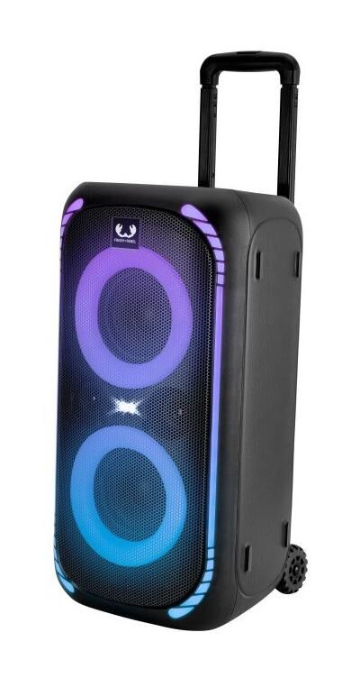 Fresh 'n Rebel Party Speaker Large with Trolley tragbarer Bluetooth-Partylautsprecher mit Lichteffekten, IPX4 spritzwassergeschützt