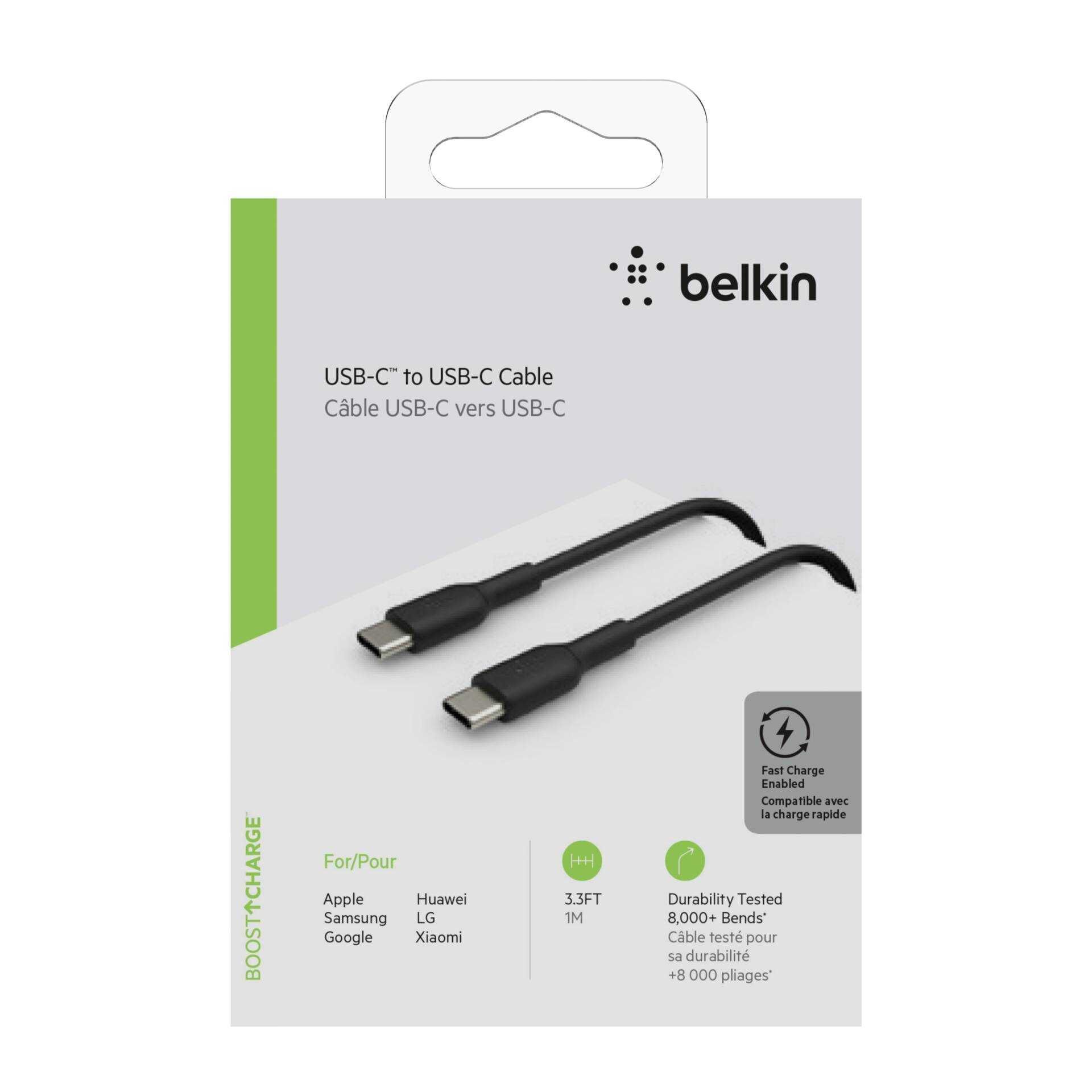 Belkin BOOST CHARGE - USB-Kabel - USB-C (M) bis USB-C (M) - 1 m - Schwarz