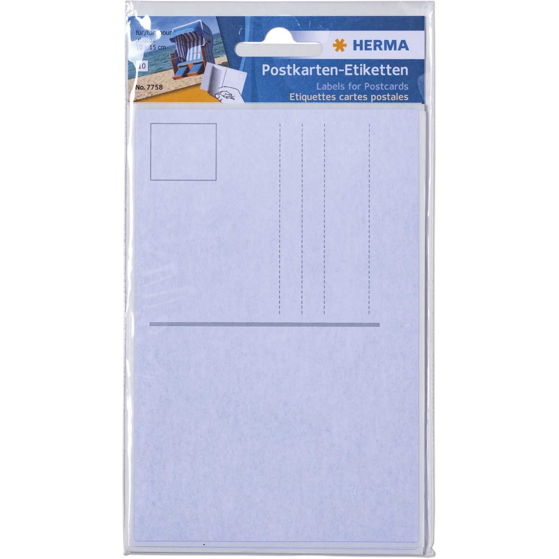 HERMA - Weiß - 95 x 145 mm 10 Etikett(en) (1 Bogen x 10) Fotopapier, Postkarte