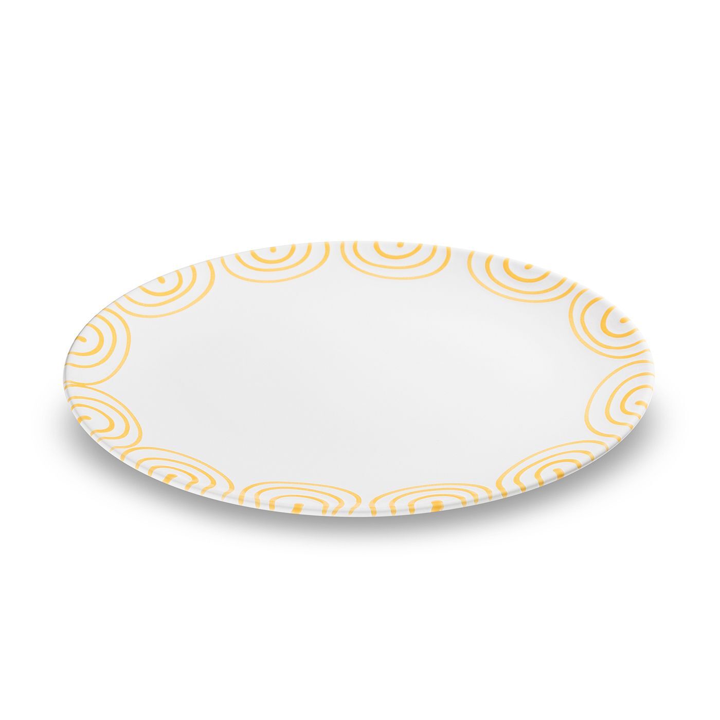 Gmundner Keramik Gelbgeflammt, Platte oval (33x26cm)