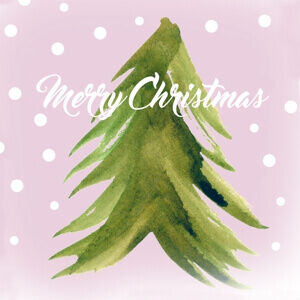 PPD Servietten Tree & Snow rosé 33 x 33 cm