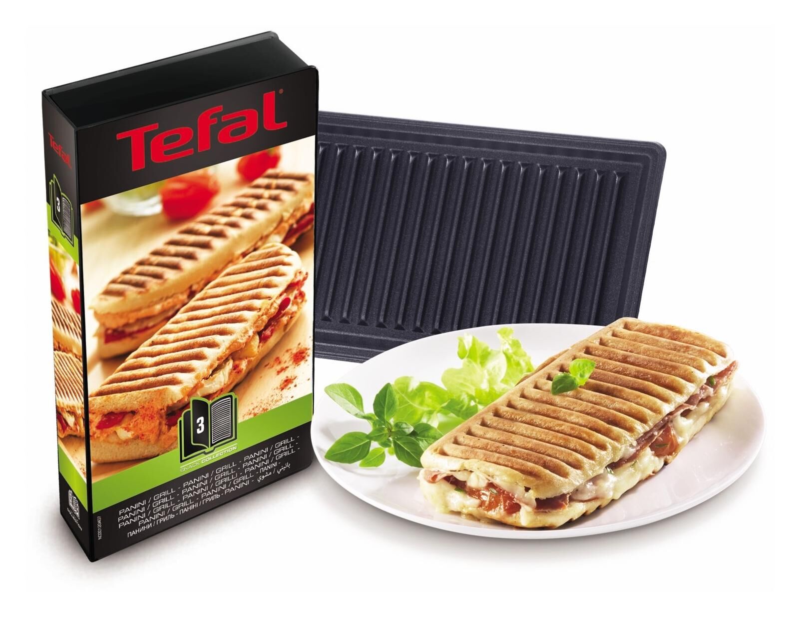 TEFAL Grillplatten Antihaftbeschichtung inkl. Rezeptheft XA 8003