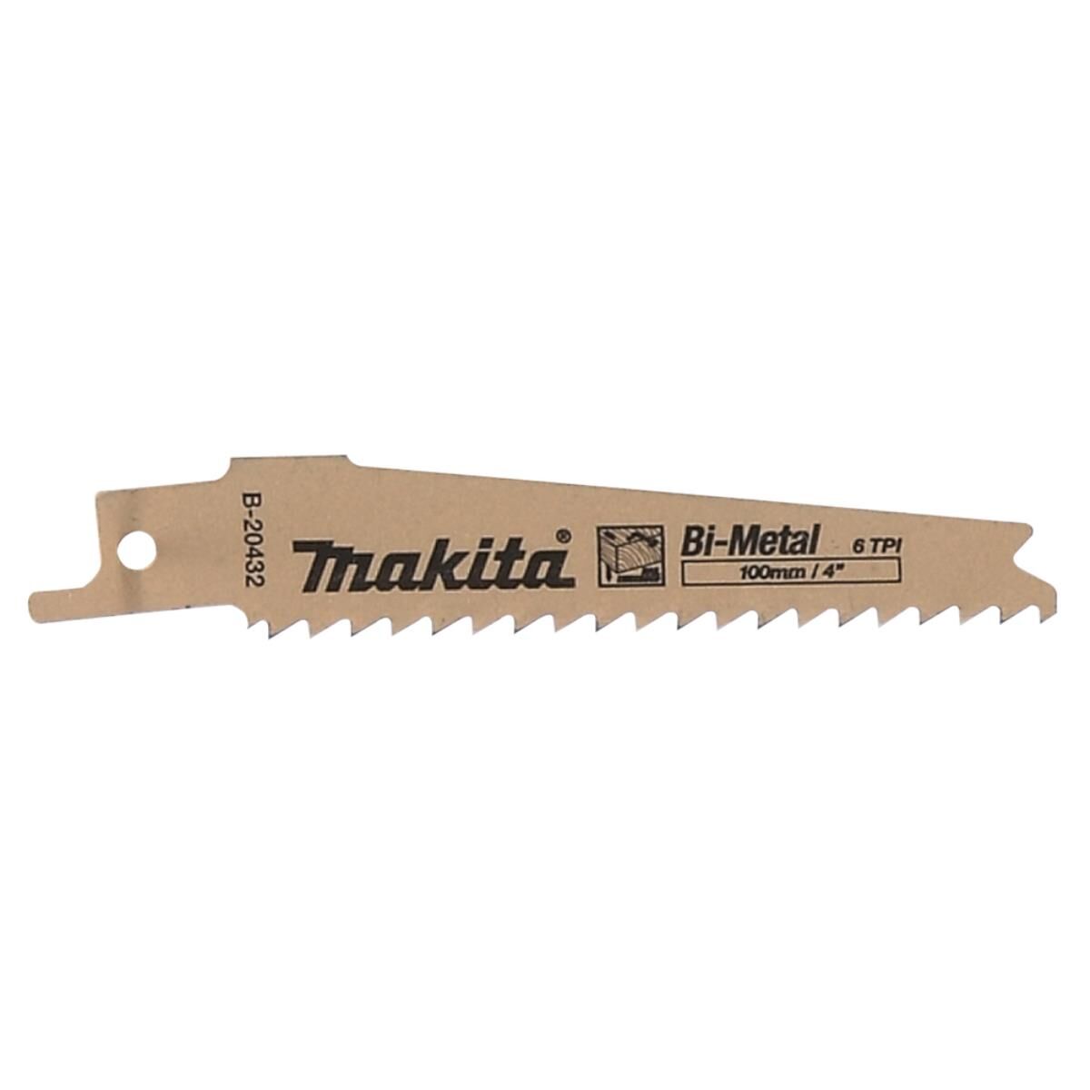 Makita Reciprosägeblatt 100 mm • 6 TPI • Bi-Metall • 5 Stk.