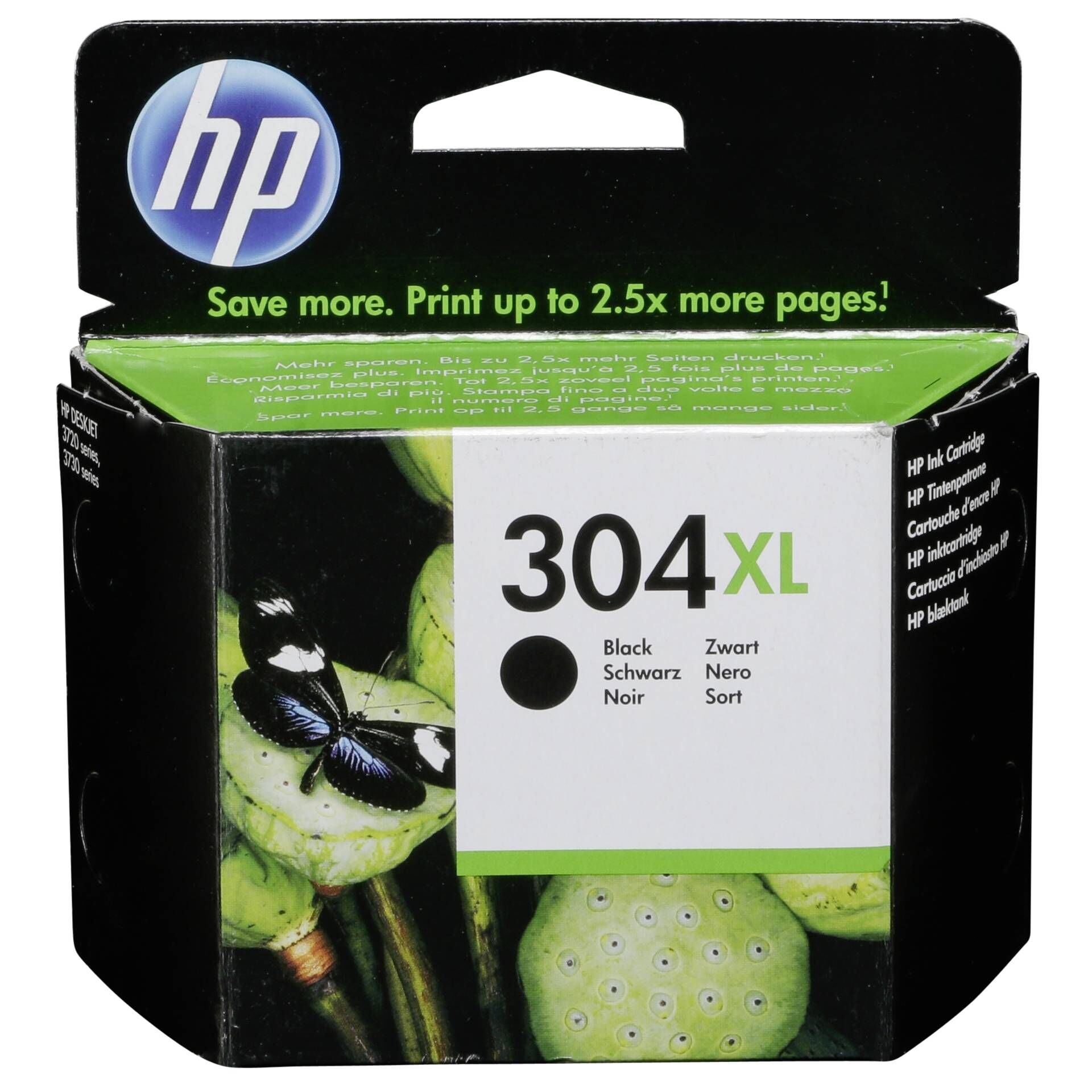 HP 304XL - Hohe Ergiebigkeit - Schwarz - Original - Tintenpatrone - für AMP 130; Deskjet 26XX, 37XX; Envy 50XX