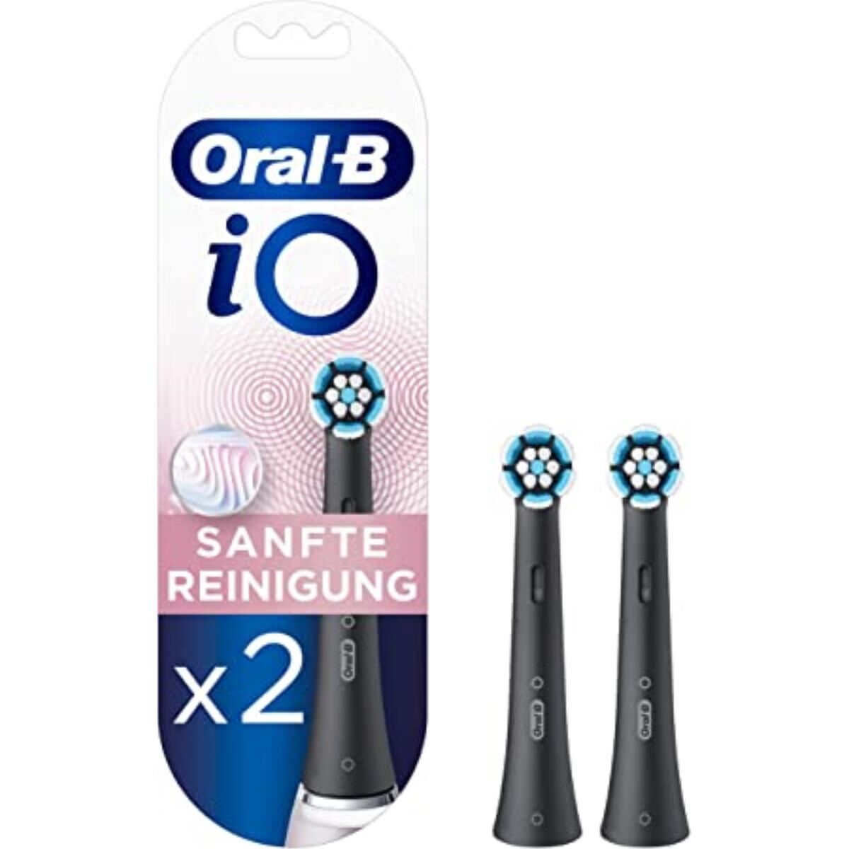 Oral-B Aufsteckbürsten iO Sanfte Reinigung 2er schwarz