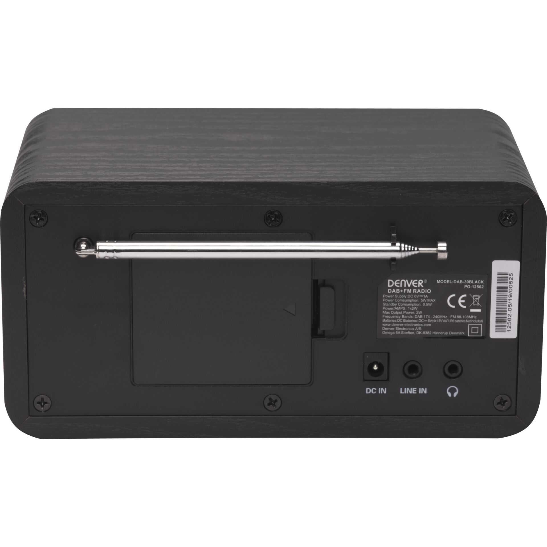 DENVER DAB-30 - Tragbares DAB-Radio - 1 Watt - Schwarz