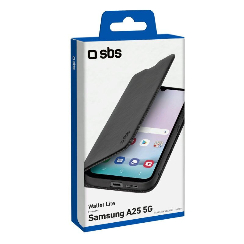SBS TEBKLITESAA25K, Geldbörsenhülle, Samsung, Galaxy A25 5G, 16,5 cm (6.5"), Schwarz