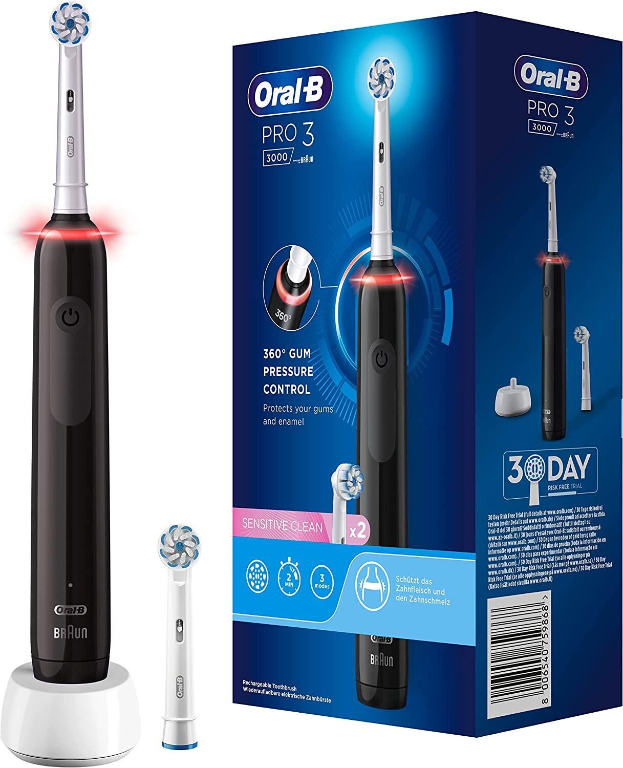 Oral-B Pro 3 3000 Sensitive Clean Black