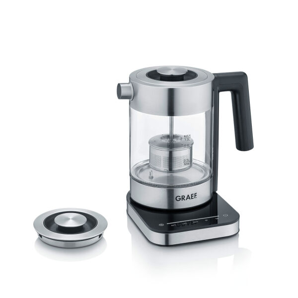 GRAEF Wasserkocher WK 350 EU 1l 2200Watt mit Teesieb Glas