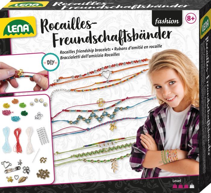 Simm SIMM LENA® Rocailles-Freundschaftsbänder, Faltschachtel 42721