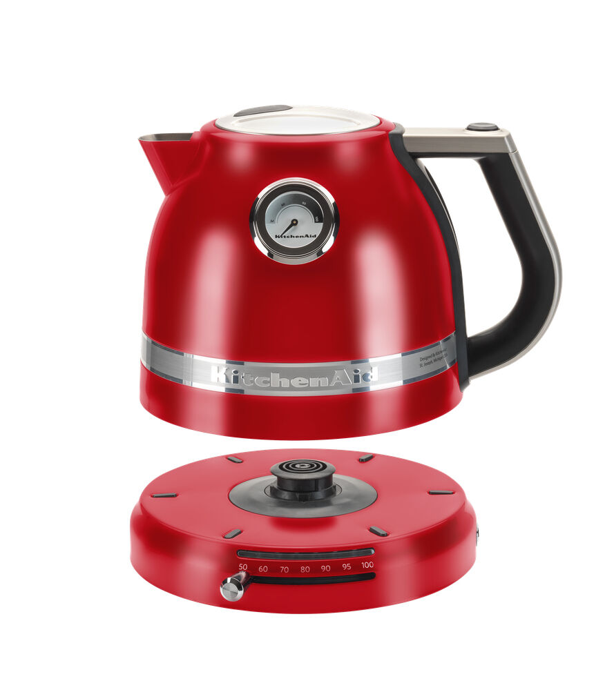 KitchenAid 5KEK1522EER, 1,5 l, 2400 W, Rot, Edelstahl, Aluminium, Regelbare Temperatur, Drahtlos