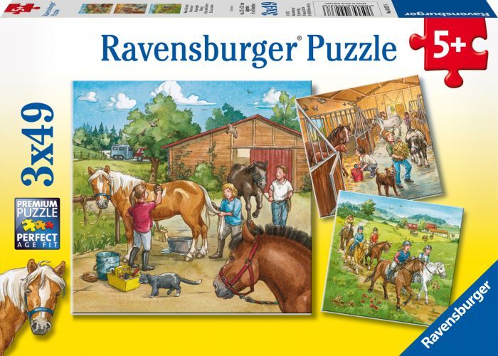 Ravensburger  9237 Puzzle Mein Reiterhof 3 X 49 Teile 9237