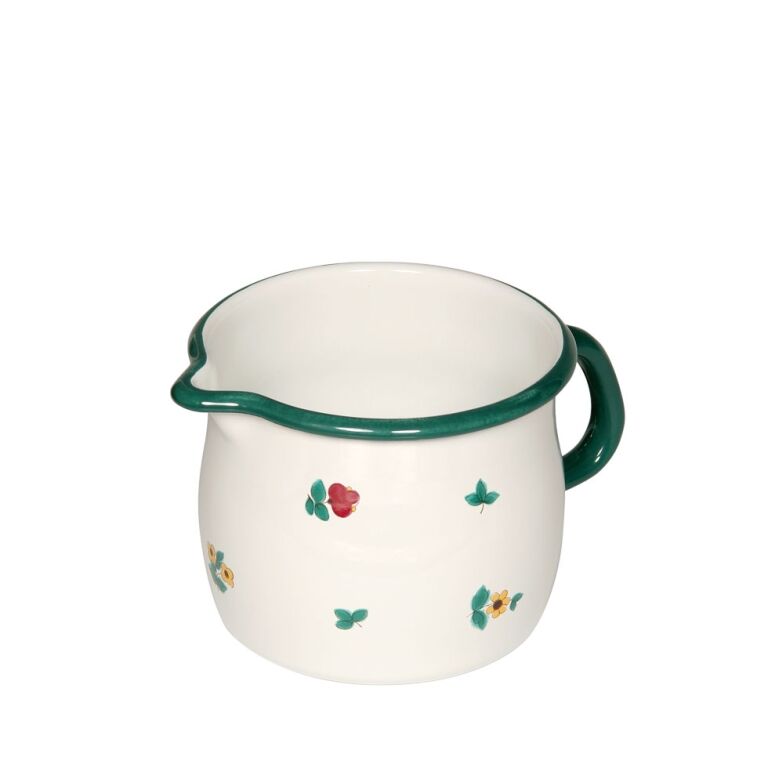 Riess Schnabeltopf Ø12cm 1,2L Gmundner Streublumen Emaille