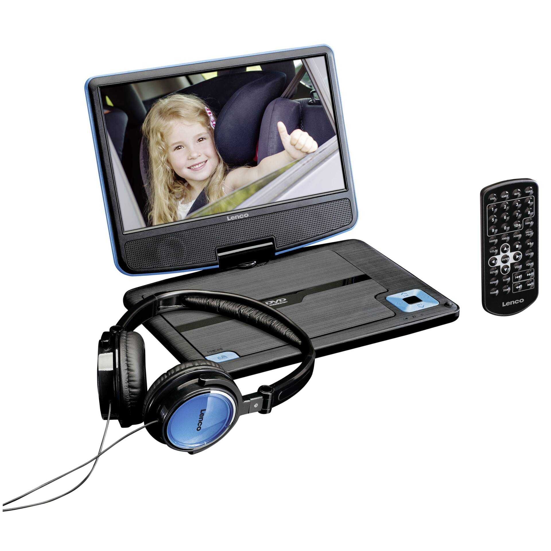 Lenco DVP-910 - DVD-Player - tragbar -Anzeige: 22.9 cm (9") - Blau