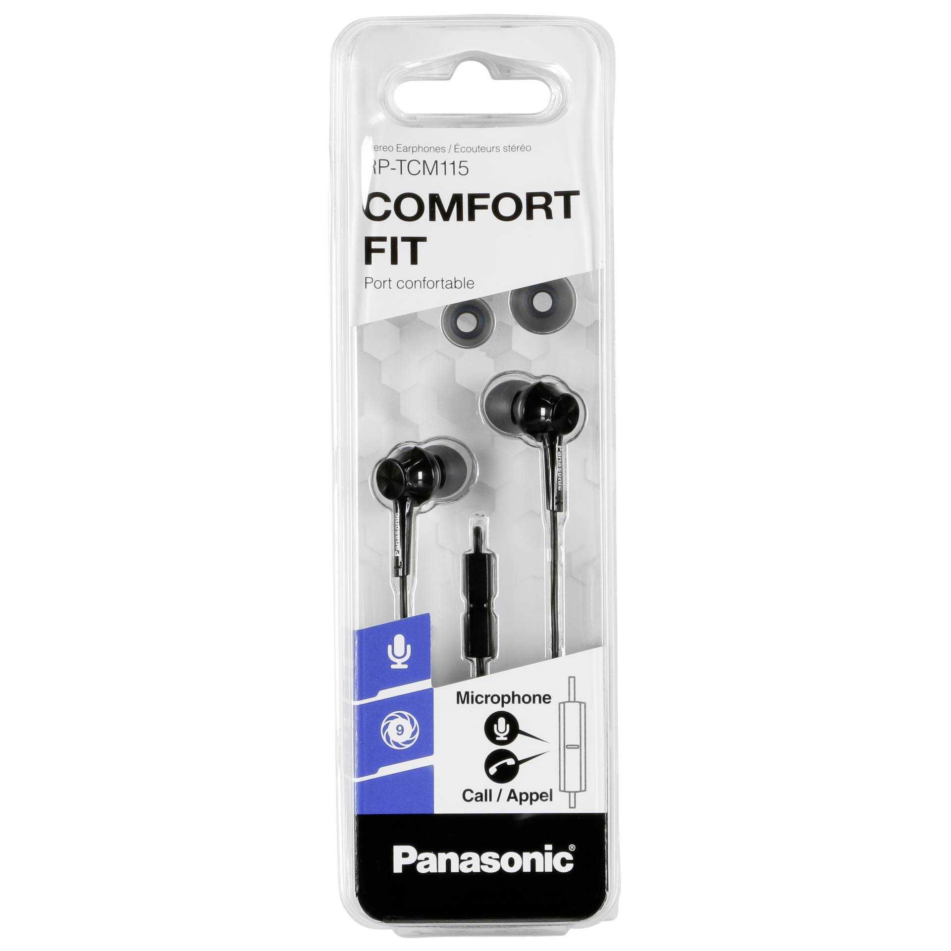 Panasonic RP-TCM115E - Ohrhörer mit Mikrofon - im Ohr - kabelgebunden - 3,5 mm Stecker