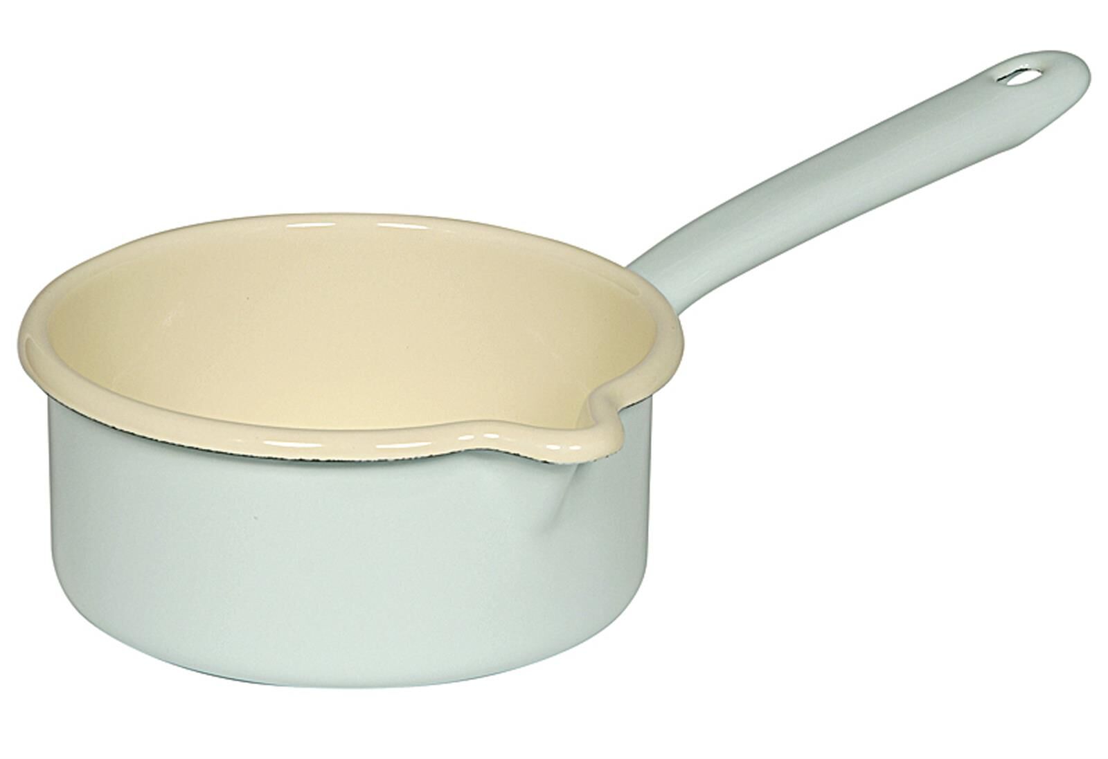 RIESS Stieltopf mit Ausguss 0,75 Liter Ø14cm türkis/bunt