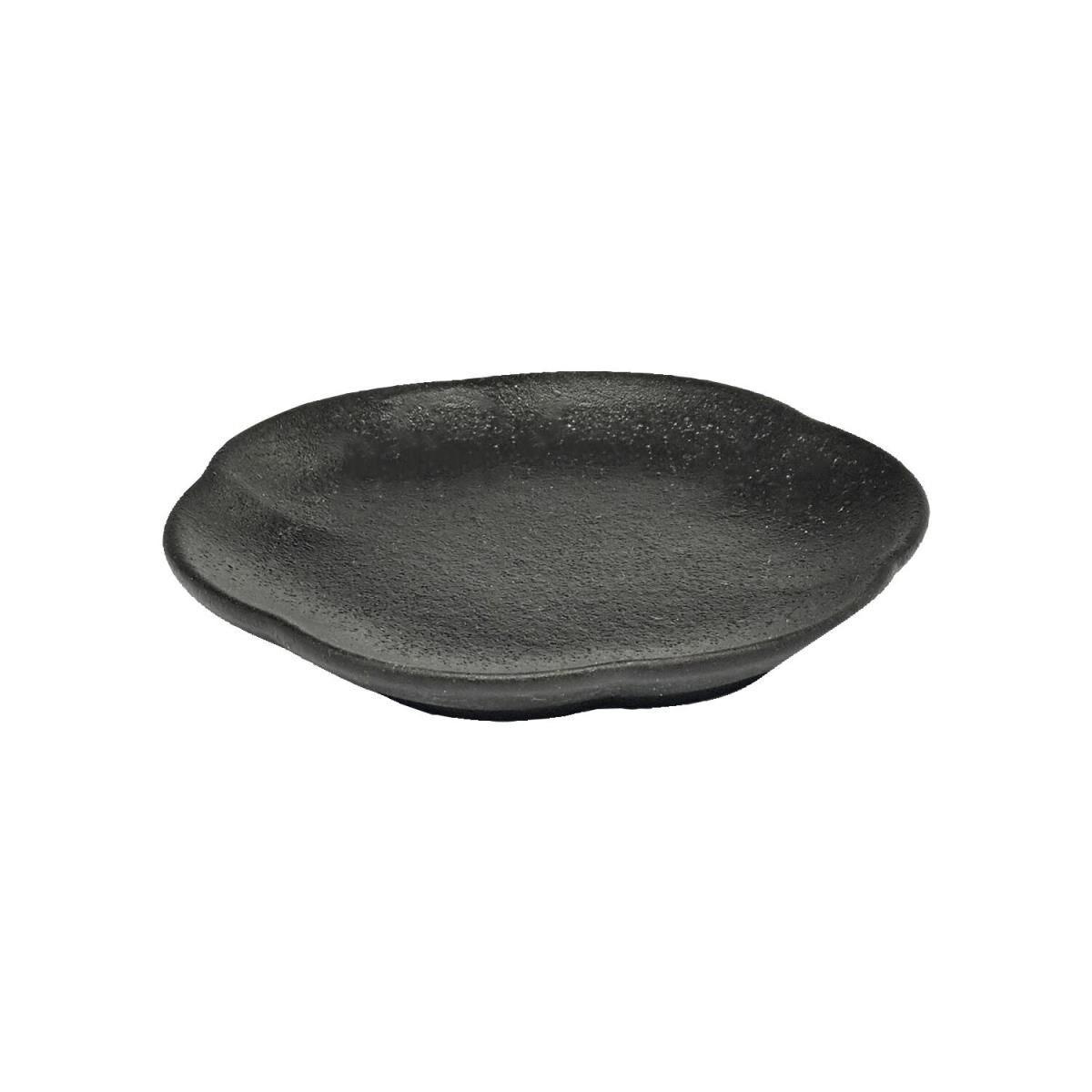 SERAX Inku Teller gerippt L Inku Black, ø: 89 mm