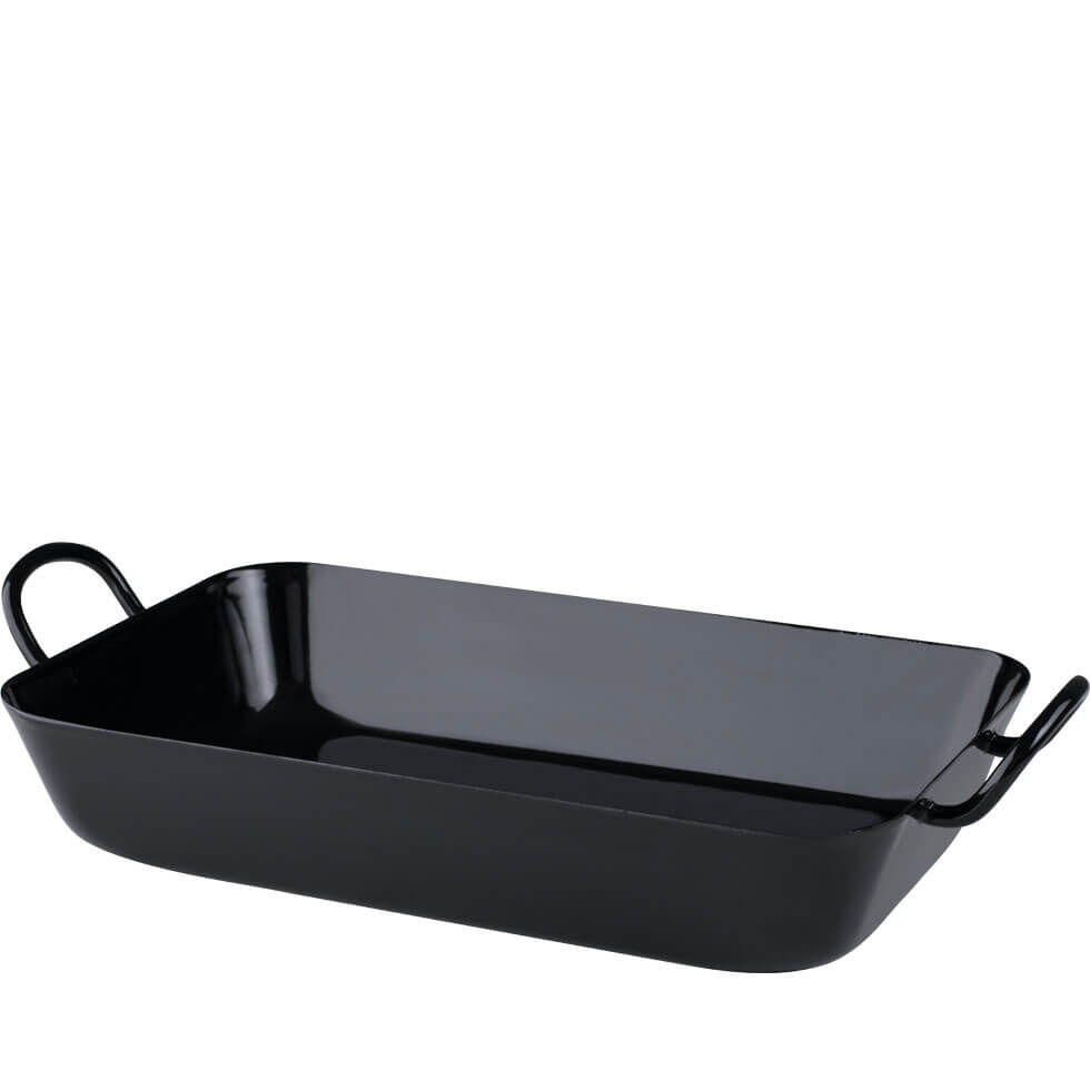 Riess Oma´s Bratpfanne 50/28cm Brat/Backform Emaille schwarz
