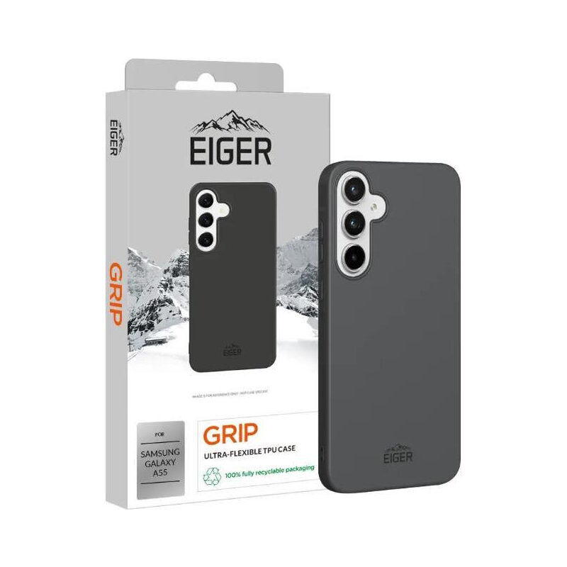 Eiger Grip Case Samsung A55 (schwarz)