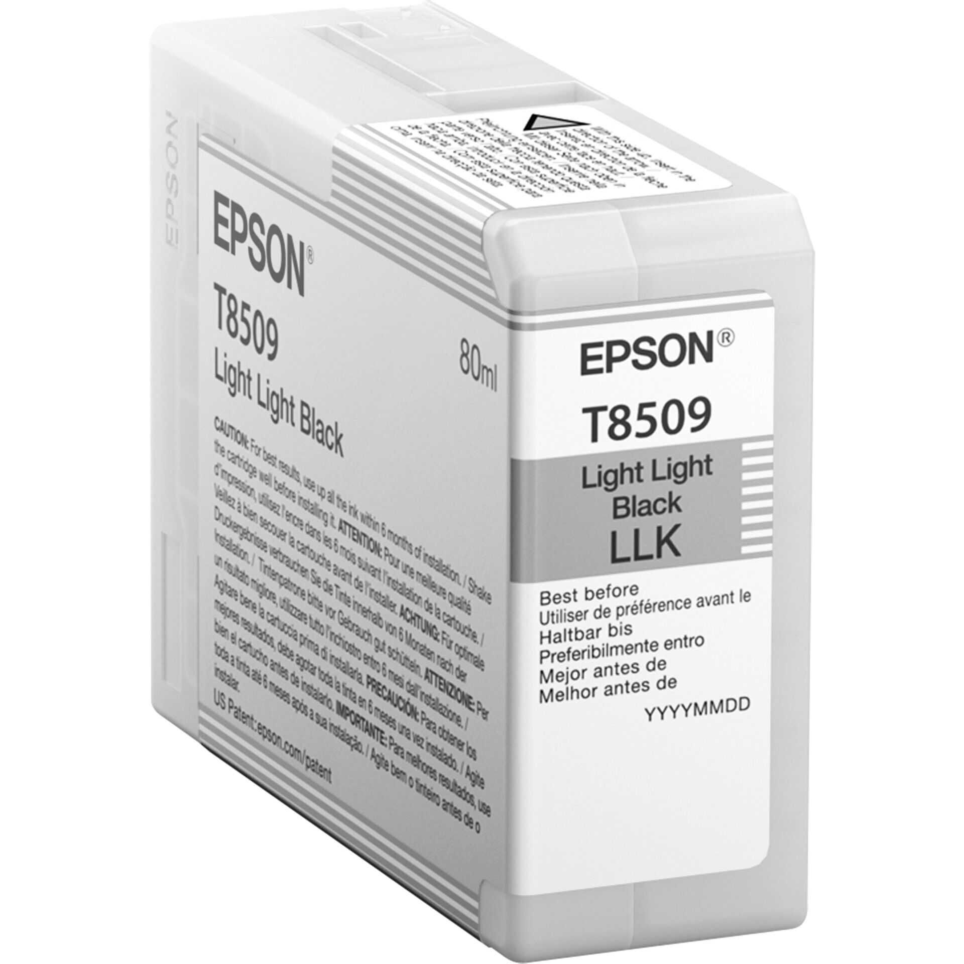Epson T8509 - 80 ml - Light Light Black - Original - Tintenpatrone - für SureColor P800, P800 Designer Edition, SC-P800