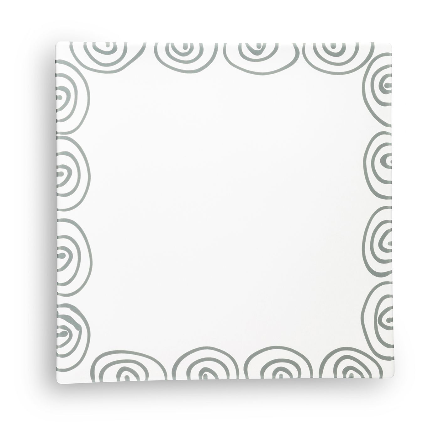 Gmundner Keramik Graugeflammt, Platzteller Trend (31x31cm)