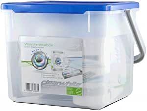 Clear white Waschmittelbox im Kübel