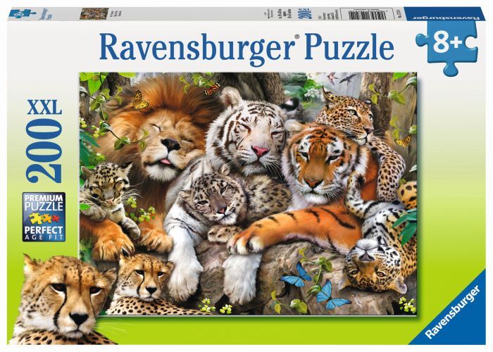 Ravensburger  12721 Puzzle Schmusende Raubkatzen 200 Teile XXL 12721
