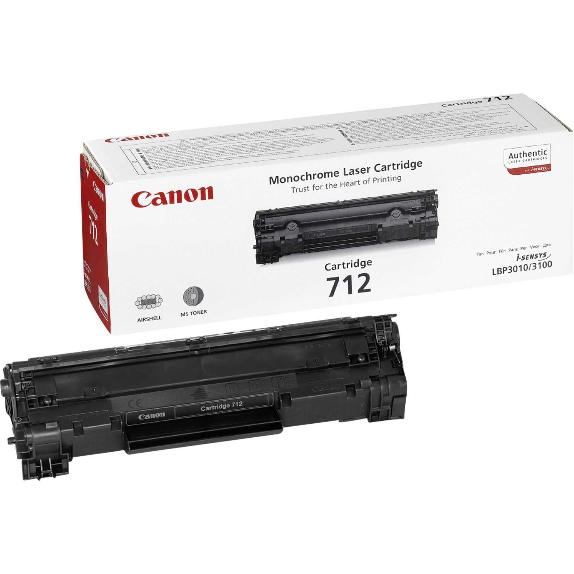 Canon 712 - Schwarz - original - Tonerpatrone - für i-SENSYS LBP3010, LBP3100