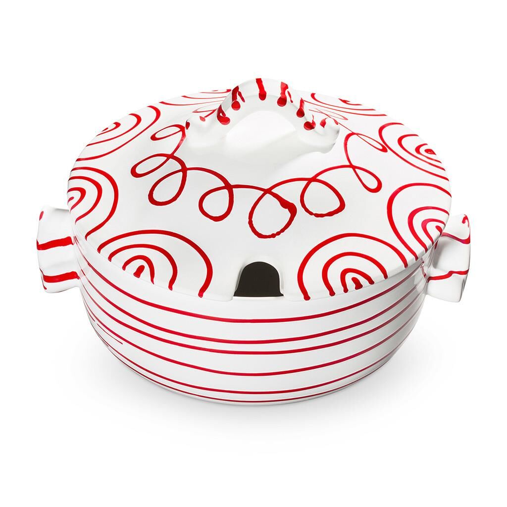 Gmundner Keramik Rotgeflammt, Suppentopf (2L)