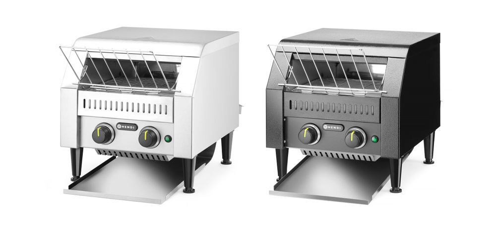 HENDI Durchlauf-Toaster, doppelt, Schwarz, 230V/2240W, 418x368x(H)415mm