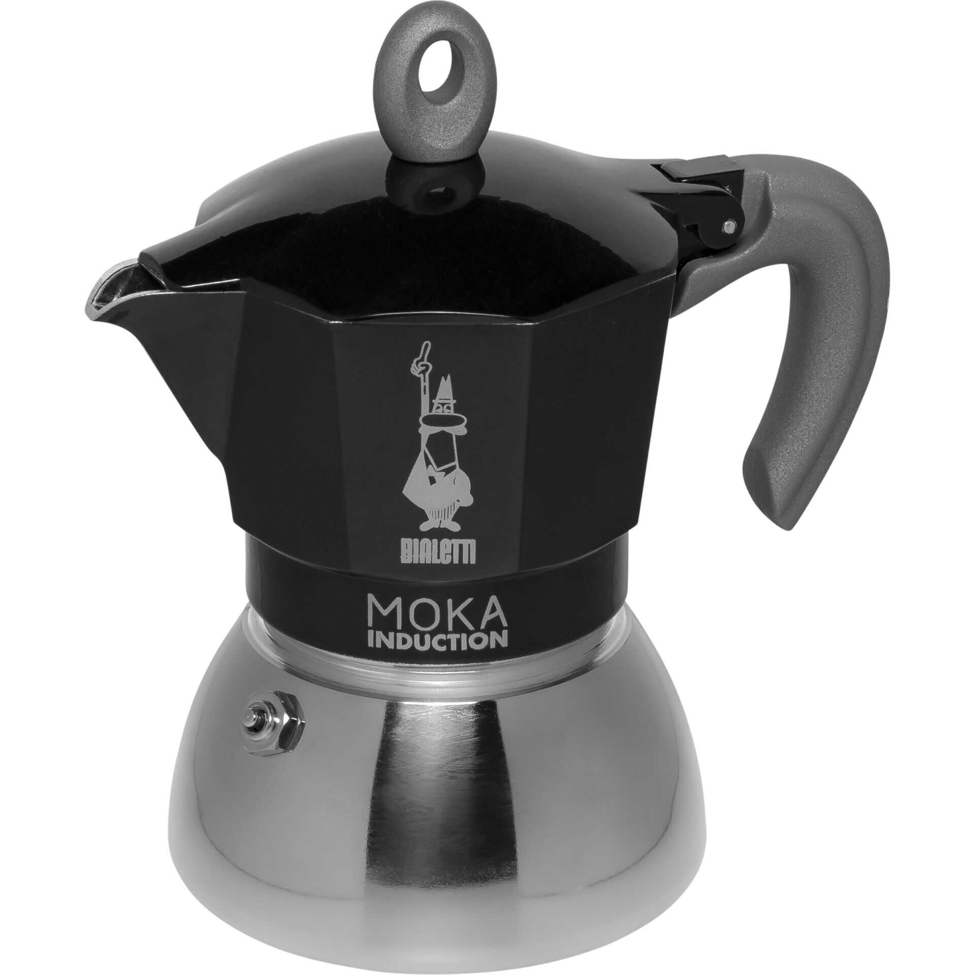 BIALETTI Espressokocher New Moka Induction 4 Tassen schwarz
