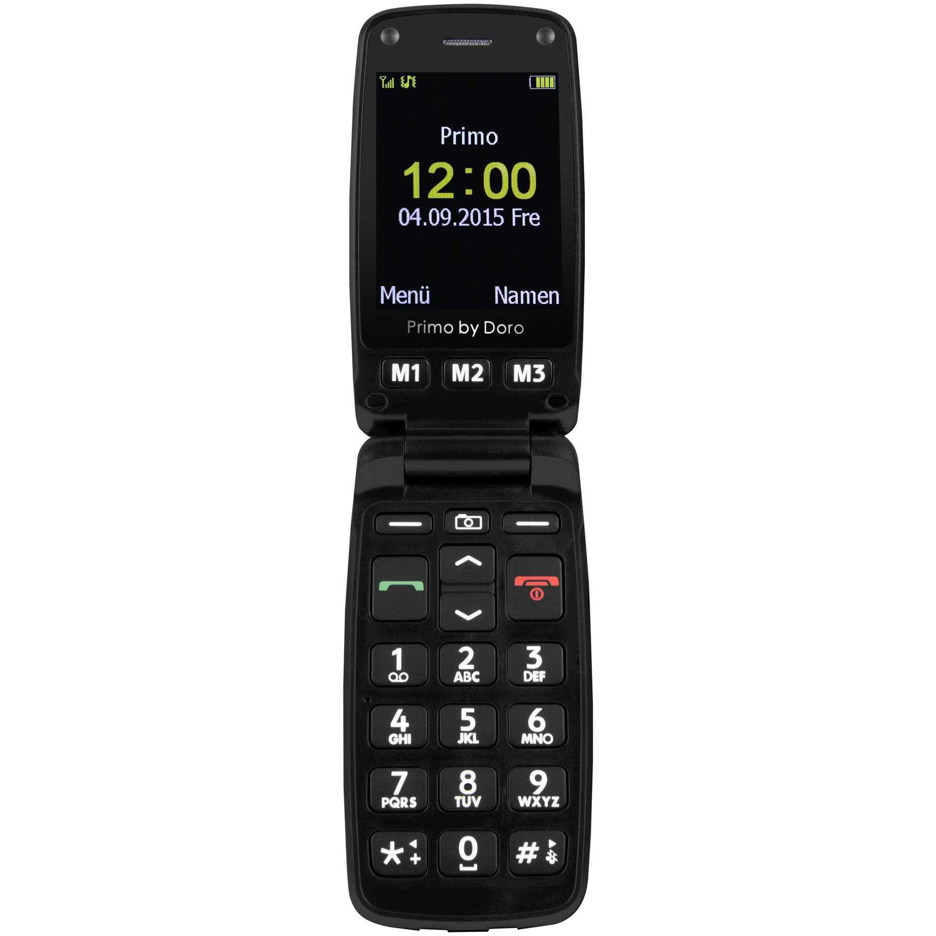 DORO Primo 406 - Feature phone - LCD-Anzeige - 240 x 320 Pixel - rear camera 0,3 MP - schwarz-silbern