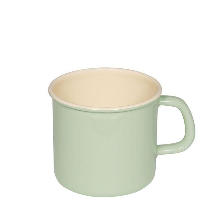 Riess Becher 3/4L Ø11cm Pastell Nilgrün Emaille