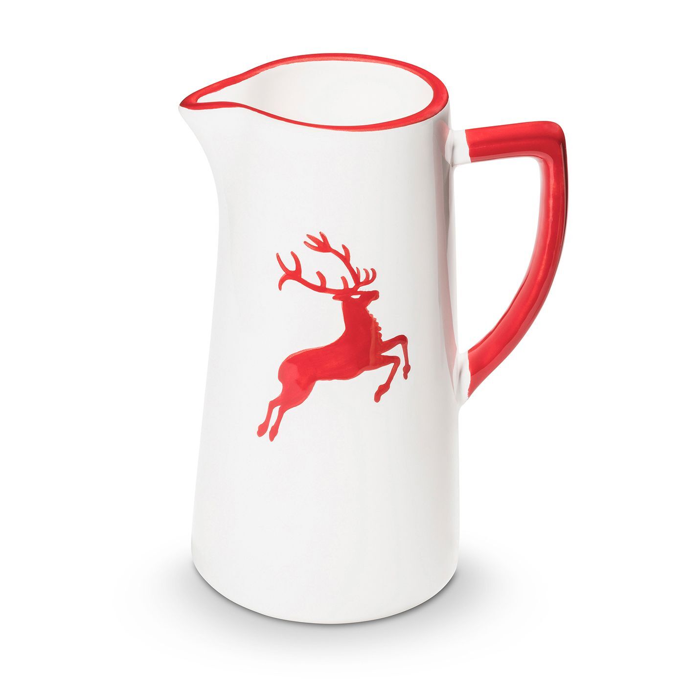 Gmundner Keramik Rubinroter Hirsch  Wasserkrug (1 2L)