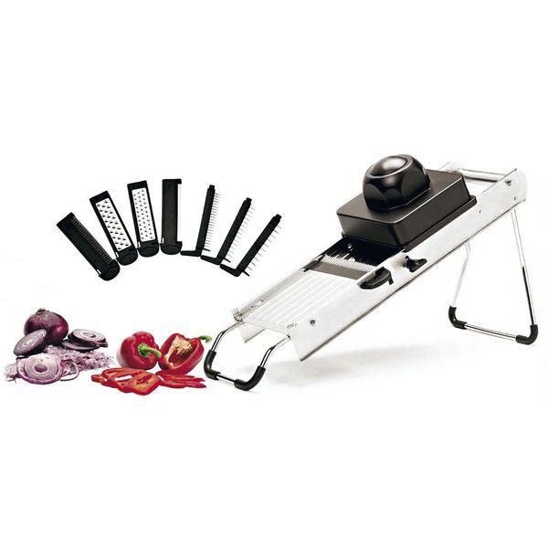 PADERNO Mandolinenhobel Edelstahl/Kunststoff, mit 7 Einsätzen