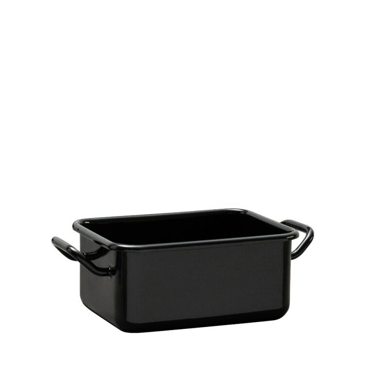 Riess Mini Back- und Servierform 15x11x7cm Schwarz Emaille