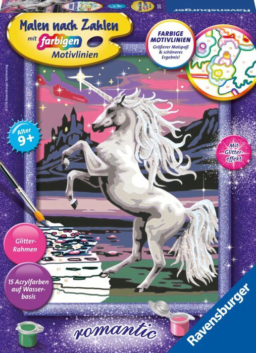 Ravensburger  CreArt 28563 - Magisches Einhorn - Malen nach Zahlen Einhorn für Kinder ab 9 Jahre 28563