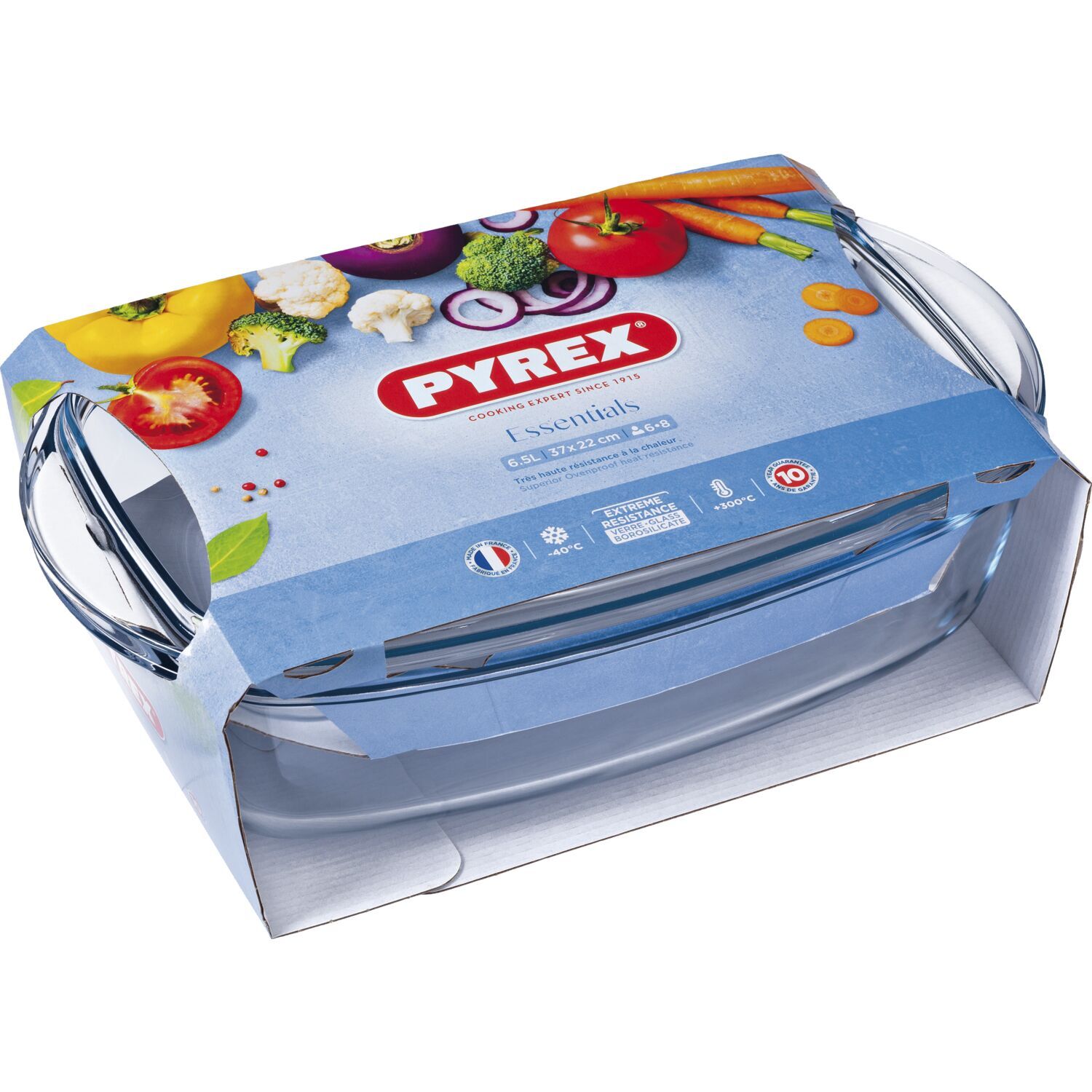 Pyrex Bräter rechteckig 6,5l mit Deckel