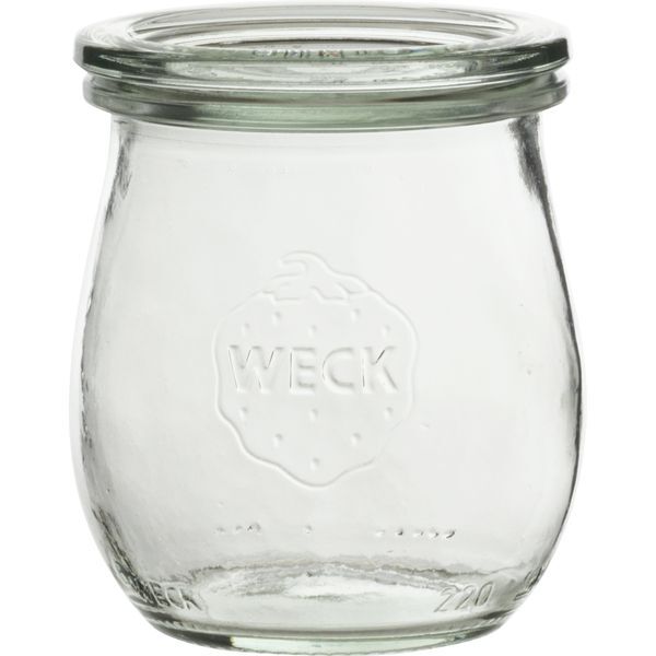 WECK Einkochglas mit Deckel, 6-tlg., klar, Tulpenform, Inhalt: 0,22 Liter