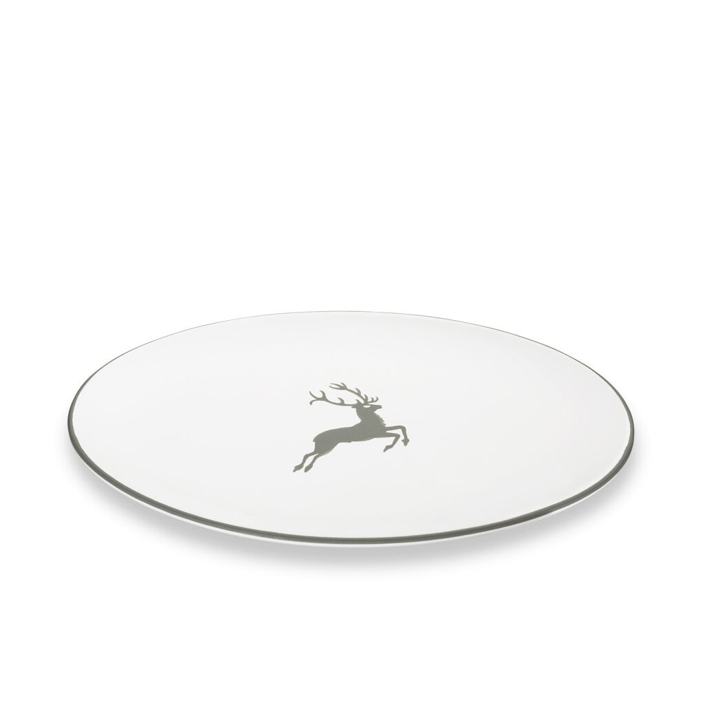 Gmundner Keramik Grauer Hirsch, Platte oval (28x21cm)