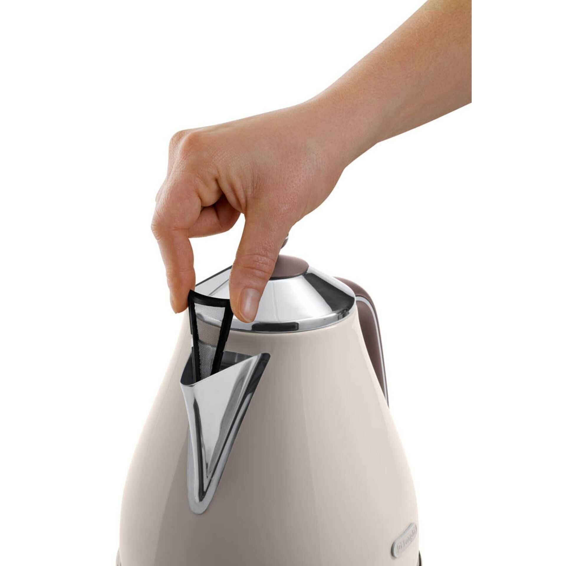 De'Longhi Icona Vintage KBOV 2001.BG - Wasserkocher - 1.7 Liter - schnurlos - 2 kW - beige