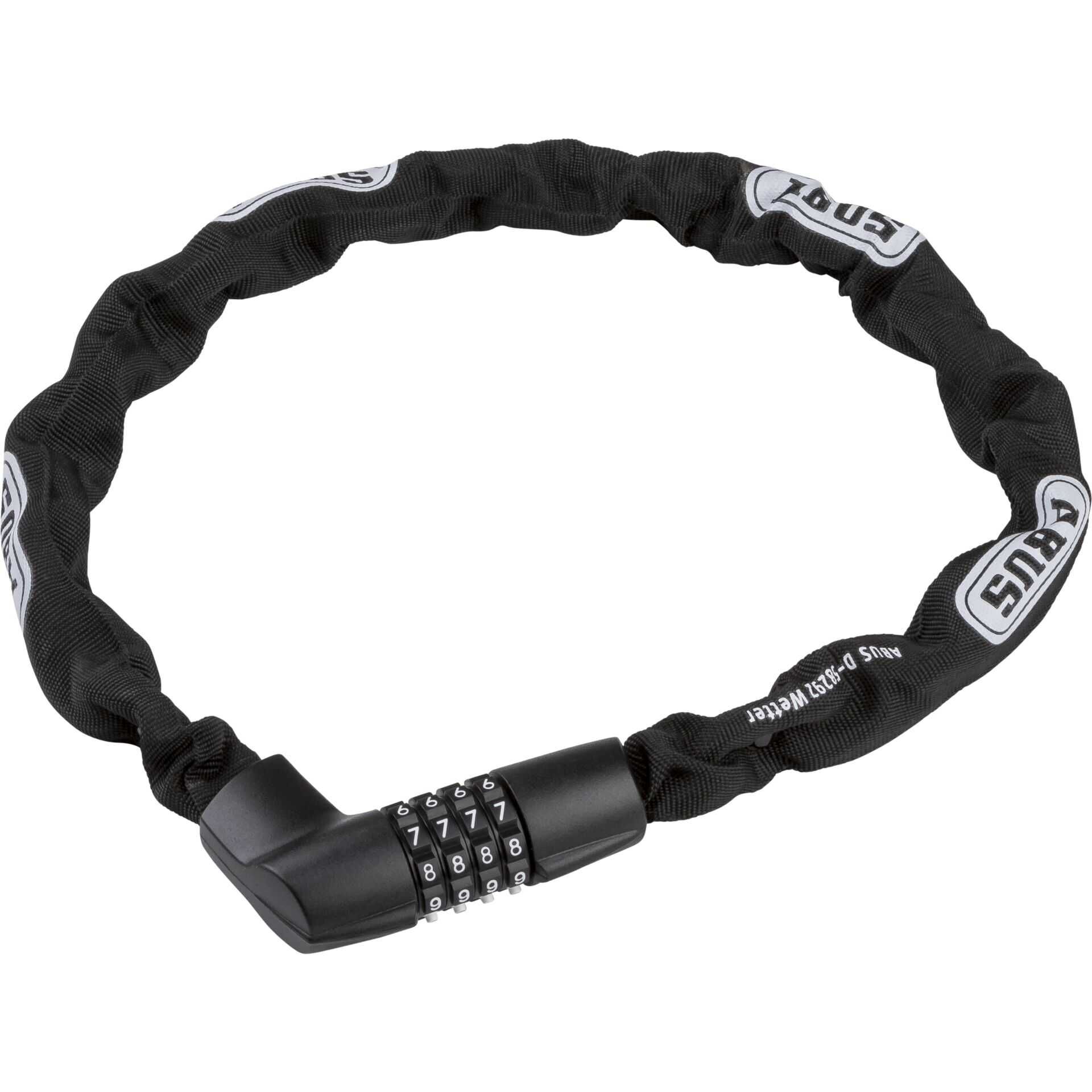 ABUS Tresor 1385 - Kette mit integriertem Schloss - Kombination - Zahlenschloss - Schwarz