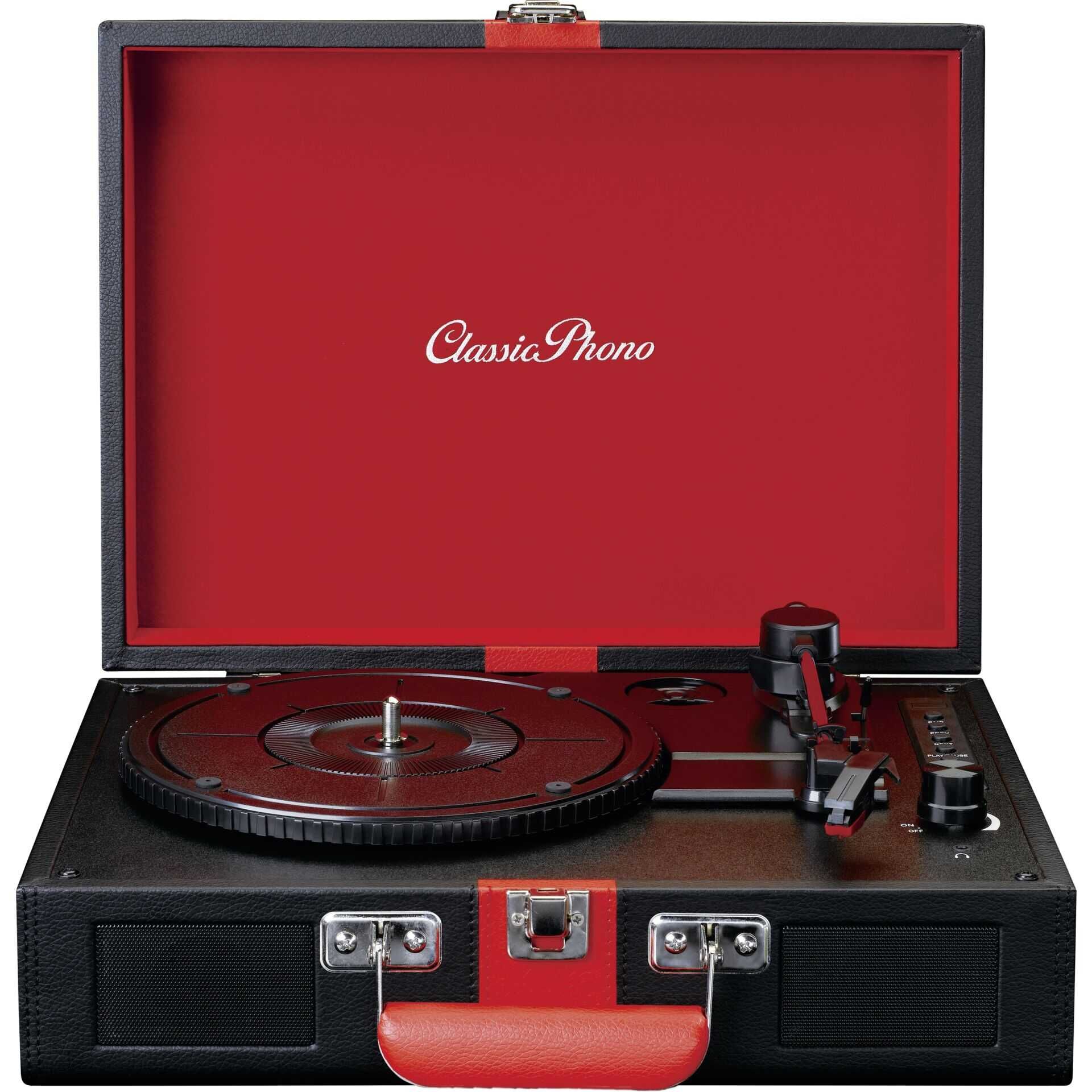 Lenco Classic Phono TT-110 - Plattenspieler - 2 x 2 Watt - Schwarz, Rot