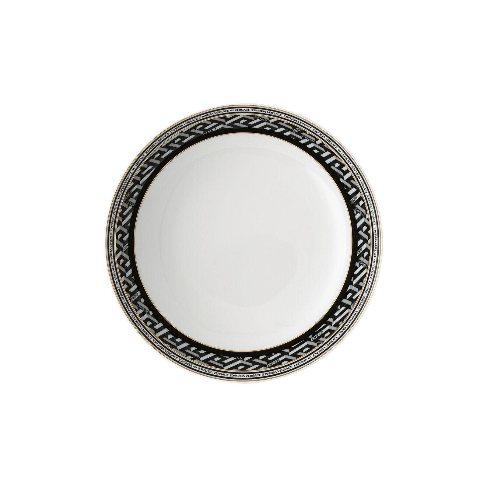 Rosenthal Versace La Greca Signature Black Suppenteller 22 cm