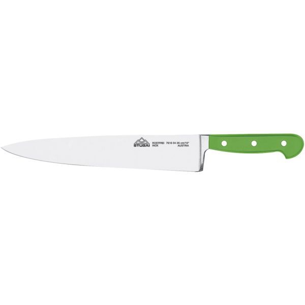 STUBAI  Kochmesser geschmiedet, breite Form, Klingenlänge: 260 mm,  grün