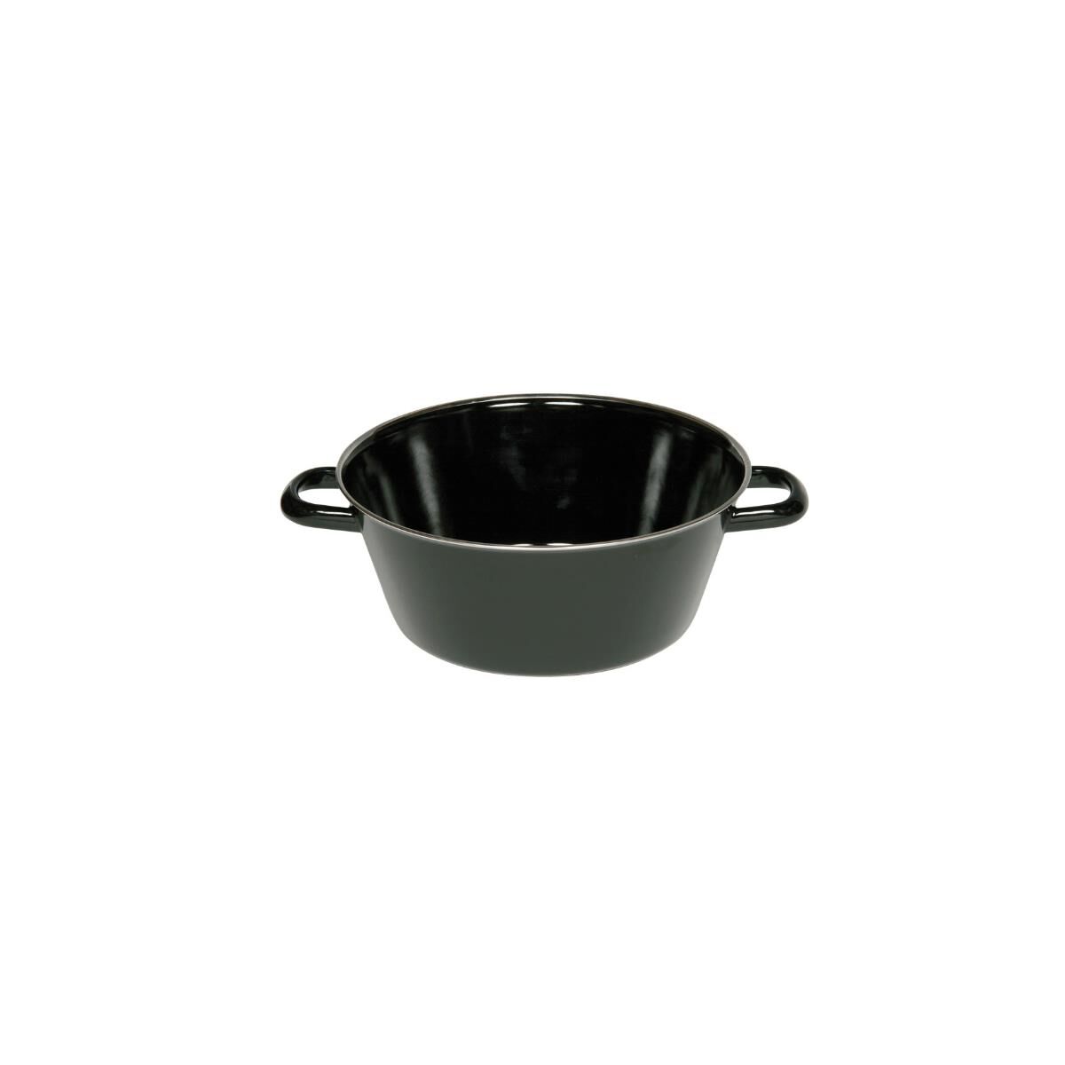 Riess Schmalzpfanne halbtief 24 cm Schwarzemaille