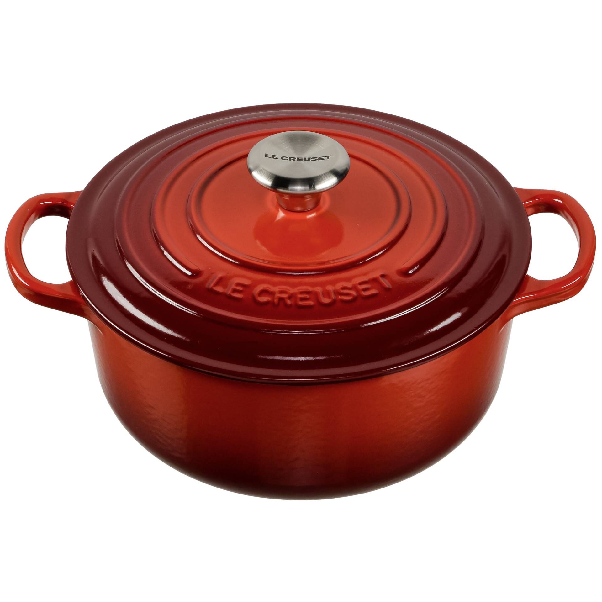 Le Creuset Signature Bräter rund 20 cm kirschrot Le Creuset Signature Bräter rund 20 cm kirschrot