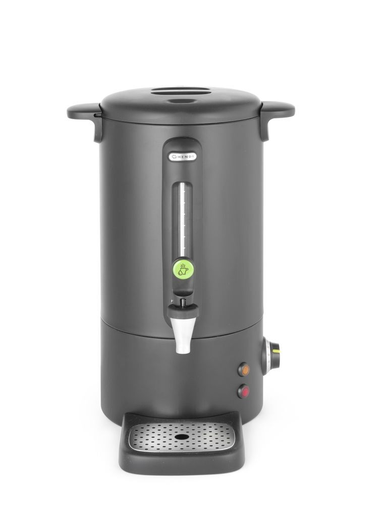 HENDI Heißgetränkekessel mattschwarz – Design by Bronwasser, 9L, Schwarz, 220-240V/950W, 307x330x(H)450mm